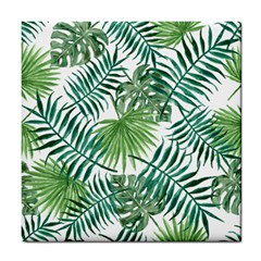 Leaves Background Wallpaper Pattern Tile Coaster