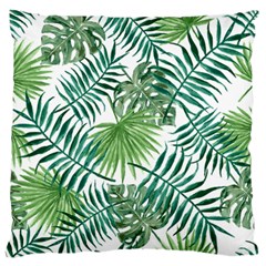 Leaves Background Wallpaper Pattern Large Flano Cushion Case (two Sides) by Amaryn4rt