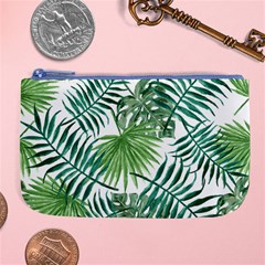 Leaves Background Wallpaper Pattern Large Coin Purse by Amaryn4rt