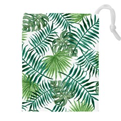 Leaves Background Wallpaper Pattern Drawstring Pouch (4xl) by Amaryn4rt