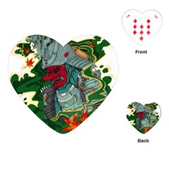 Armor Japan Maple Leaves Samurai Playing Cards Single Design (heart) by Amaryn4rt