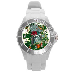 Armor Japan Maple Leaves Samurai Round Plastic Sport Watch (l) by Amaryn4rt