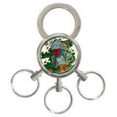 Armor Japan Maple Leaves Samurai 3-ring Key Chain by Amaryn4rt