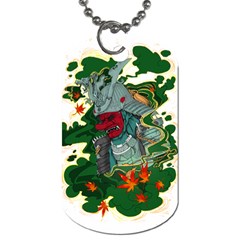 Armor Japan Maple Leaves Samurai Dog Tag (one Side) by Amaryn4rt