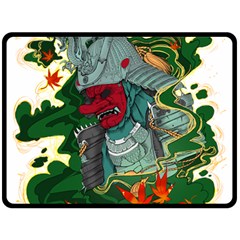 Armor Japan Maple Leaves Samurai Fleece Blanket (large)  by Amaryn4rt