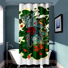 Armor Japan Maple Leaves Samurai Shower Curtain 36  X 72  (stall)  by Amaryn4rt