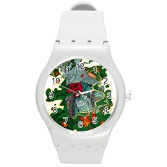 Armor Japan Maple Leaves Samurai Round Plastic Sport Watch (m) by Amaryn4rt