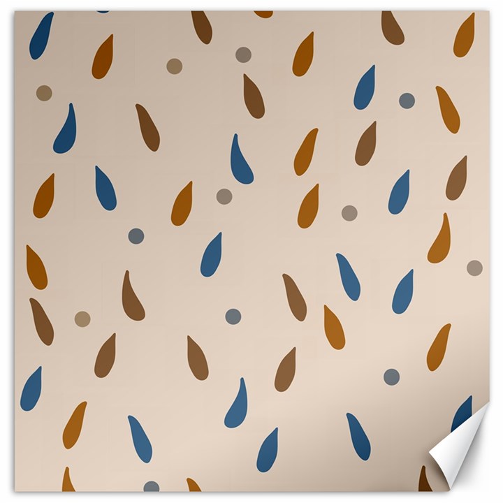 Raindrops Water Drops Pattern Canvas 12  x 12 