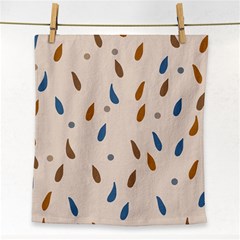 Raindrops Water Drops Pattern Face Towel by Amaryn4rt