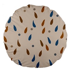 Raindrops Water Drops Pattern Large 18  Premium Round Cushions by Amaryn4rt