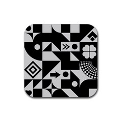 Abstract Art Artistic Artwork Rubber Coaster (square) by Amaryn4rt