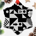 Abstract Art Artistic Artwork Snowflake Ornament (Two Sides) Back