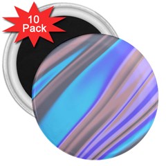 Wave Abstract Texture Design 3  Magnets (10 Pack)  by Amaryn4rt