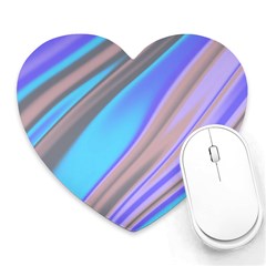 Wave Abstract Texture Design Heart Mousepads by Amaryn4rt