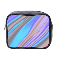 Wave Abstract Texture Design Mini Toiletries Bag (two Sides) by Amaryn4rt