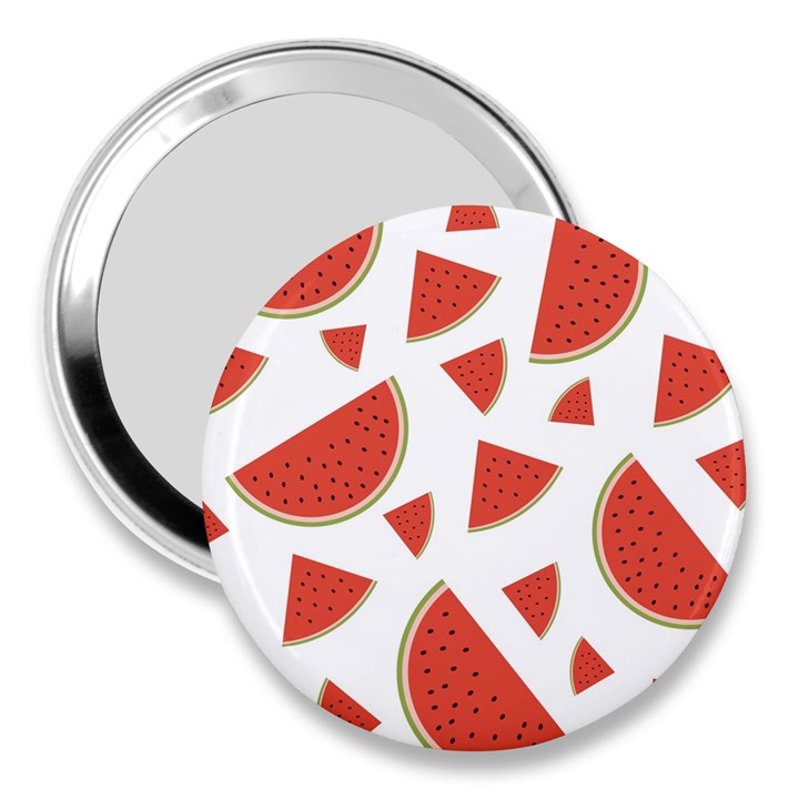 Watermelons Fruits Tropical Fruits 3  Handbag Mirrors