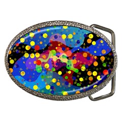 Blobs Dots Abstract Art Waves Belt Buckles by Amaryn4rt