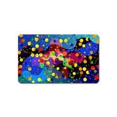 Blobs Dots Abstract Art Waves Magnet (name Card) by Amaryn4rt