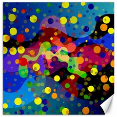 Blobs Dots Abstract Art Waves Canvas 12  X 12  by Amaryn4rt