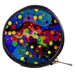 Blobs Dots Abstract Art Waves Mini Makeup Bag by Amaryn4rt