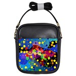 Blobs Dots Abstract Art Waves Girls Sling Bag Front