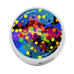 Blobs Dots Abstract Art Waves 4-port Usb Hub (two Sides) by Amaryn4rt