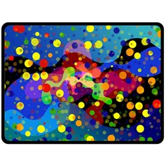 Blobs Dots Abstract Art Waves Fleece Blanket (large)  by Amaryn4rt