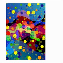 Blobs Dots Abstract Art Waves Small Garden Flag (two Sides) by Amaryn4rt