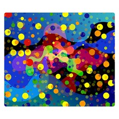 Blobs Dots Abstract Art Waves Double Sided Flano Blanket (small)  by Amaryn4rt