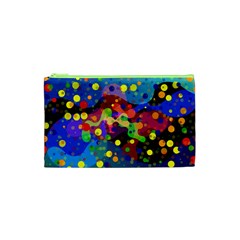 Blobs Dots Abstract Art Waves Cosmetic Bag (xs) by Amaryn4rt