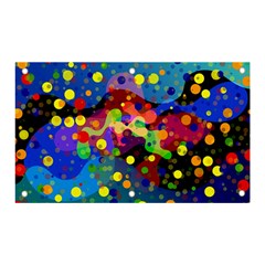 Blobs Dots Abstract Art Waves Banner And Sign 5  X 3 