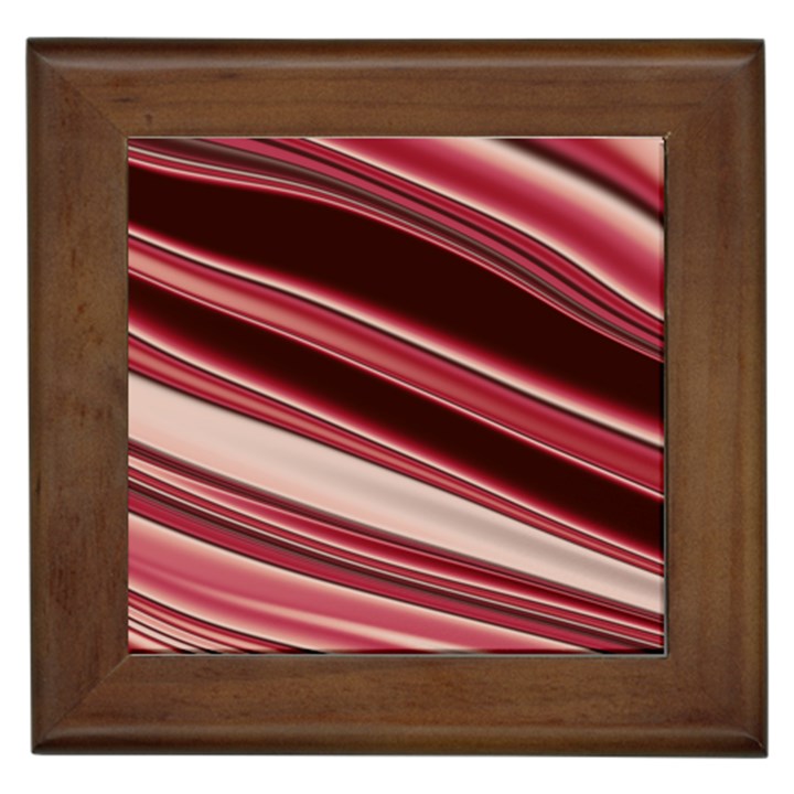 Wave Texture Design Pattern Art Framed Tile