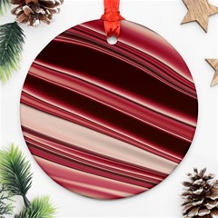 Wave Texture Design Pattern Art Ornament (Round)