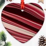 Wave Texture Design Pattern Art Ornament (Heart) Front