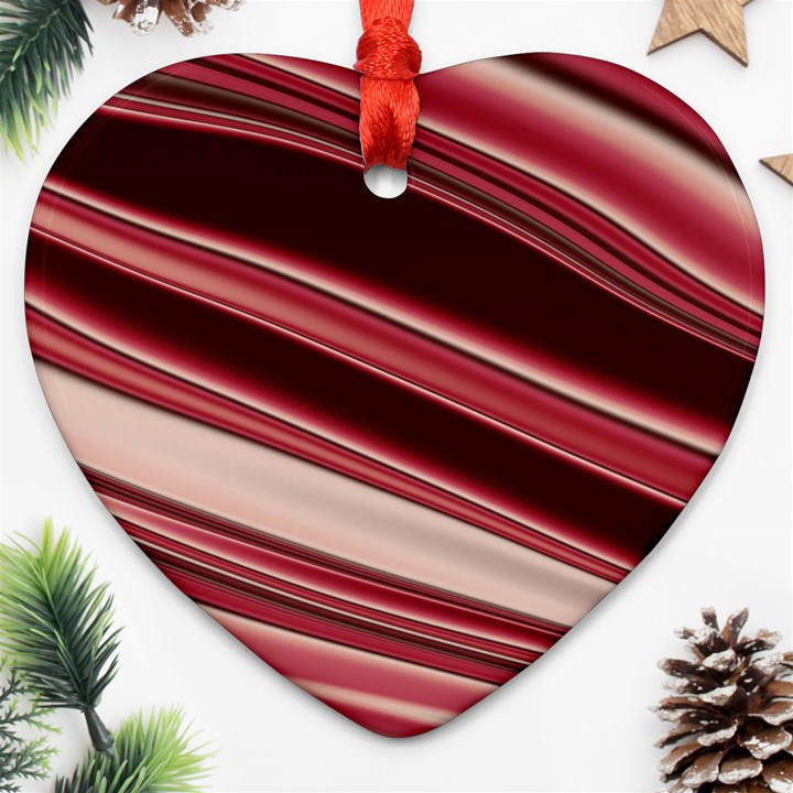 Wave Texture Design Pattern Art Ornament (Heart)