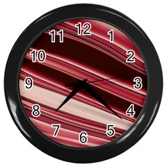 Wave Texture Design Pattern Art Wall Clock (black)