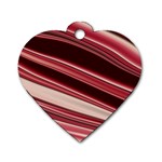 Wave Texture Design Pattern Art Dog Tag Heart (One Side) Front