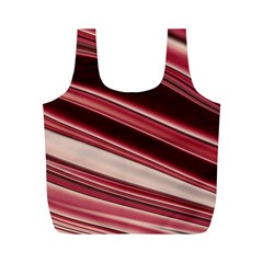 Wave Texture Design Pattern Art Full Print Recycle Bag (M)