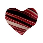 Wave Texture Design Pattern Art Standard 16  Premium Flano Heart Shape Cushions Front