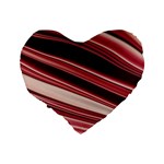 Wave Texture Design Pattern Art Standard 16  Premium Flano Heart Shape Cushions Back