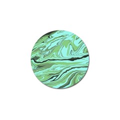 Waves Marbled Abstract Background Golf Ball Marker by Amaryn4rt