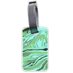 Waves Marbled Abstract Background Luggage Tag (two Sides) by Amaryn4rt