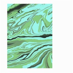 Waves Marbled Abstract Background Large Garden Flag (two Sides) by Amaryn4rt