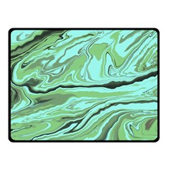 Waves Marbled Abstract Background Double Sided Fleece Blanket (small)  by Amaryn4rt