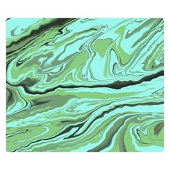 Waves Marbled Abstract Background Double Sided Flano Blanket (small)  by Amaryn4rt