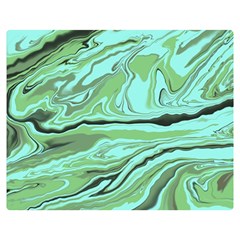 Waves Marbled Abstract Background Double Sided Flano Blanket (medium)  by Amaryn4rt