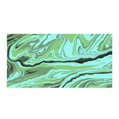 Waves Marbled Abstract Background Satin Wrap 35  X 70  by Amaryn4rt