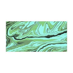 Waves Marbled Abstract Background Yoga Headband by Amaryn4rt