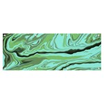 Waves Marbled Abstract Background Banner and Sign 8  x 3  Front