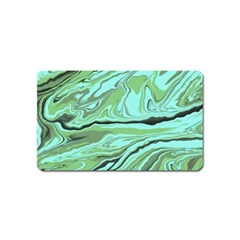 Waves Marbled Abstract Background Magnet (name Card) by Amaryn4rt